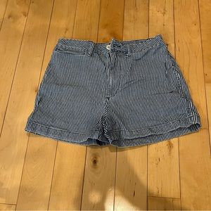 Madewell Blue and White Pinstripe Shorts- Size‎ 28